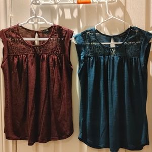 Eclipse sleeveless tops